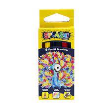 LAPICES FABER CASTELL COLOR SPLASH X 6  CORTOS