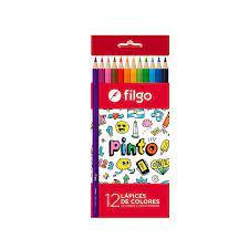 LAPICES DE COLORES LARGO PINTO X12 FILGO