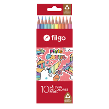 LAPICES COLORES X10 PASTEL FILGO