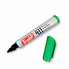 MARCADOR TRABI 411 PERM PTA RED VERDE