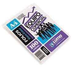 FOLIO LUMA T/A4 x 100 EQUIPO COMERCIAL