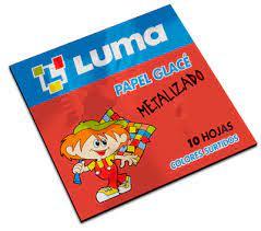 PAPEL GLACE LUMA METAL SOBRE x 10 LUMA