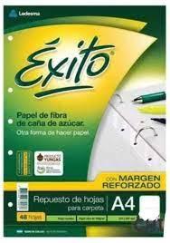 REPUESTO EXITO A4 MARGEN REFORZADO RAYADO 48HJ