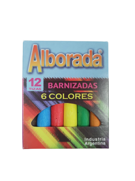 Tiza Alborada color x 12 barnizada