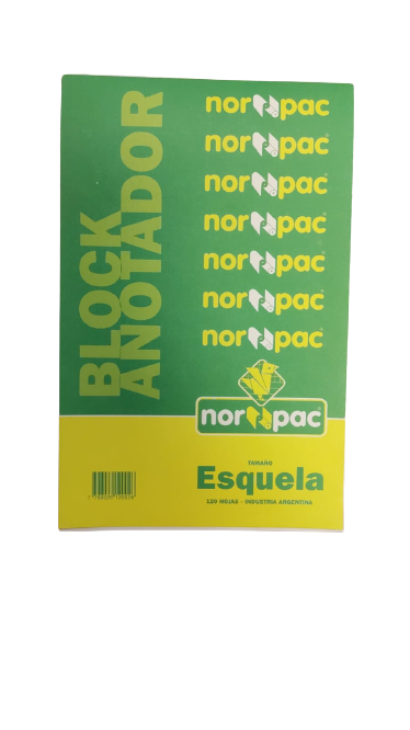 Block Norpac t/Esquela 120 hj