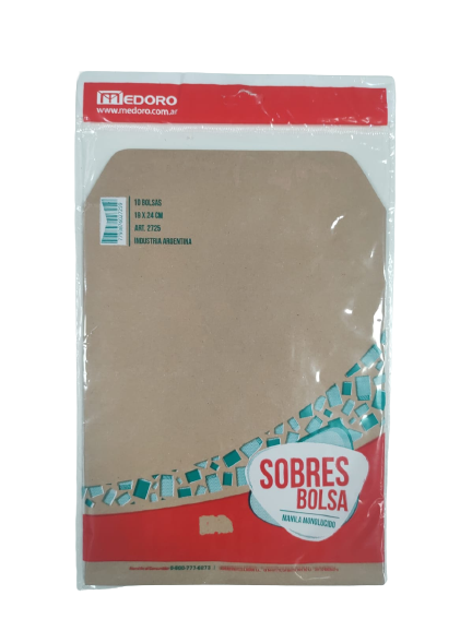 Sobre bolsa manilla 19x24 x 10