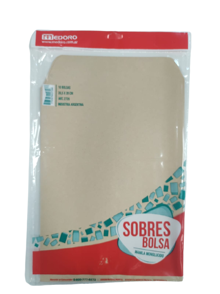 Sobre bolsa manilla 20.5 x 28 x10