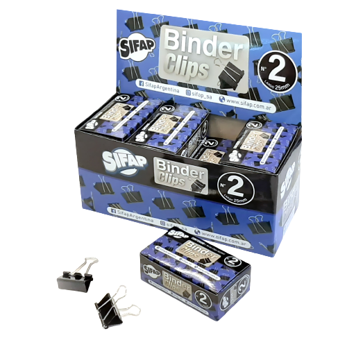 Binder clips Sifap nº2 x 12