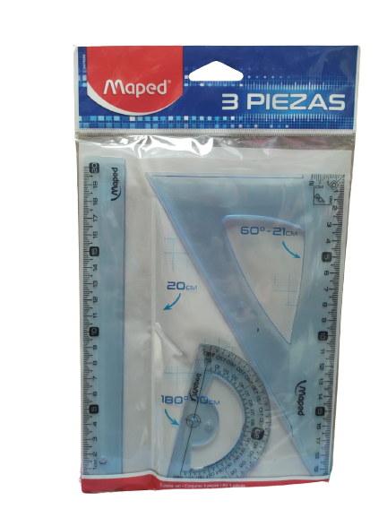 Set Maped geometría 3 piezas 20cm eco