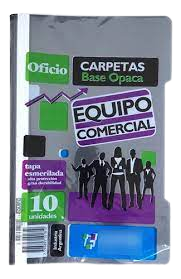 Carpeta base opaca oficio equipo comercial x 10