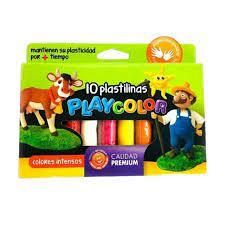 PLASTILINA PLAYCOLOR COLORES SURTIDOS x 10