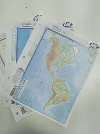 Block de mapas N3 Fisico/Politico x 40