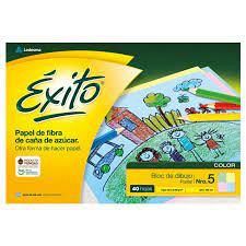 BLOCK  DIBUJO EXITO COLORES PASTEL Nº5 40 HJ