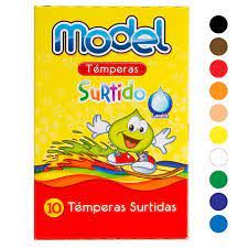 Tempera model 8ml x 10 colores surtidos
