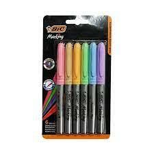 Marcadores permanentes grip pastel x6