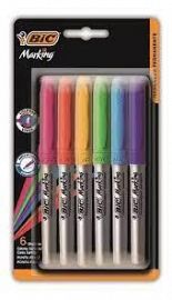 Marcadores permanentes grip bic fashion x6
